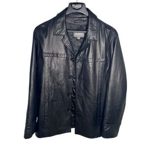 WILSONS Leather "M. Julian" Black Soft Insulated‎ 100% Men’s Coat Size Large L